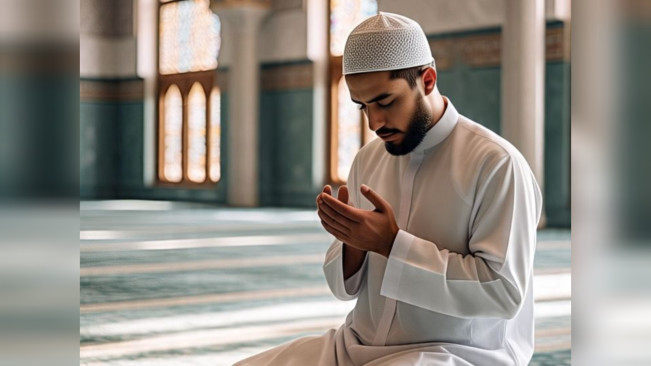 Ilustrasi berdoa. [Pinterest]